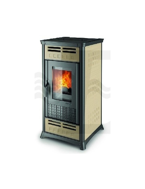 STUFA A PELLET MODELLO DILETTA 11.4 KW COLORE PERGAMENA DAL ZOTTO