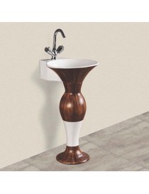 LAVABO  ARTISTICO MODELLO LZA11 CM.52x45+COLONNA LINPHA