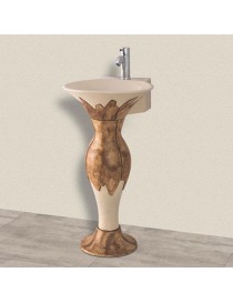 LAVABO  ARTISTICO MODELLO LZA12 CM.52x45+COLONNA LINPHA