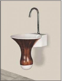 LAVABO  ARTISTICO MODELLO LZA11 CM.52x45+COLONNA LINPHA