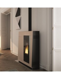 Stufa a Pellet MICHELLE 8 Salvaspazio 8kw ACCIAIO VERNICIATO ROSSO Palazzetti